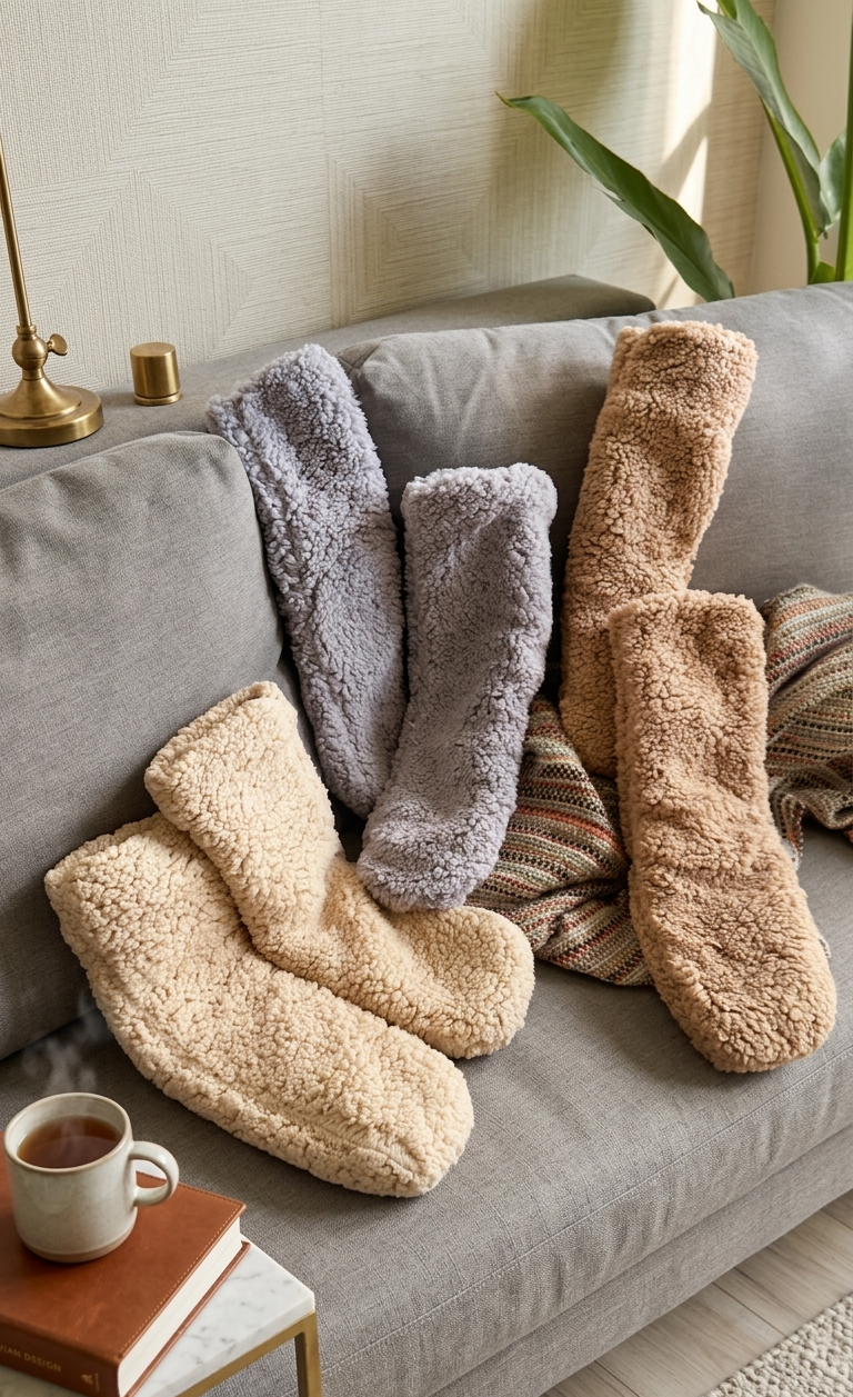 Mr. Fuzzy Socks - Sea Sand (Beige)