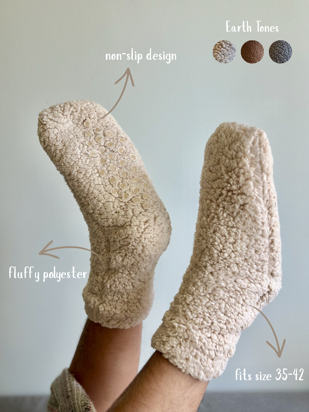 Mr. Fuzzy Socks - Sea Sand (Beige)