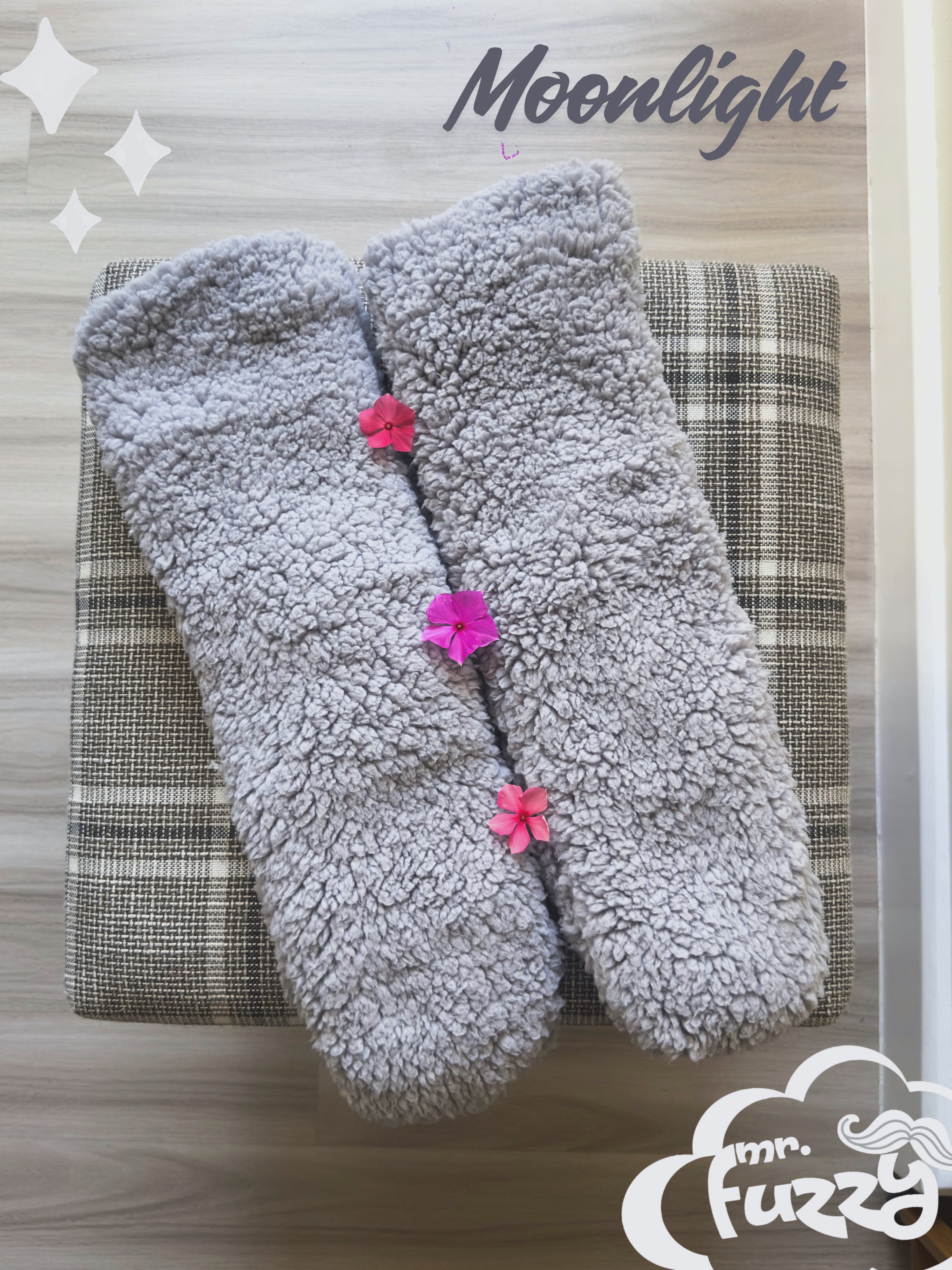 Mr. Fuzzy Socks - Moonlight (Gray)
